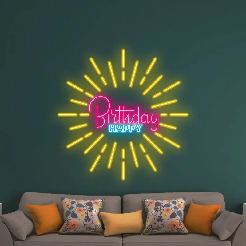 Birthday Glow Sign – Add a festive touch to any celebration with this bright "Happy Birthday" sign, ideal for birthday moments