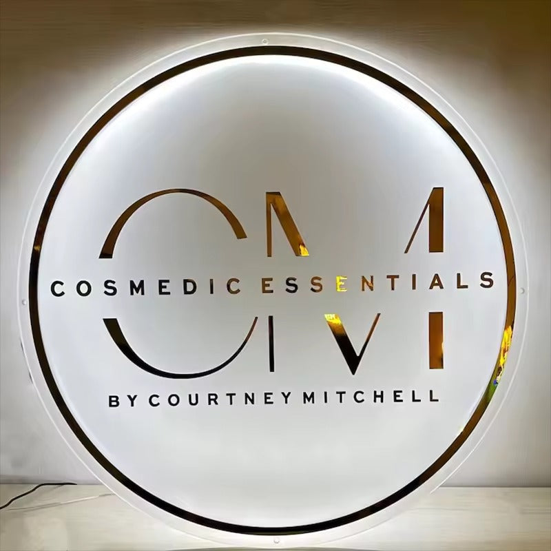 Custom LED Backlit Business Sign – Personalized Illuminated Logo Sign for Storefront, Office, Salon, Bar, Boutique, Wall Decor | Acrylic 3D Letter Light Sign for Branding & Advertising