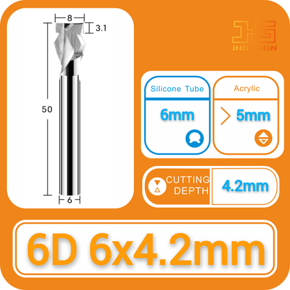 6/8/12mm Milling Cutter 6mm 10mm Shank Avaliable CNC Carving Bit Neon Sign Led Acrylic Slotting Knife
