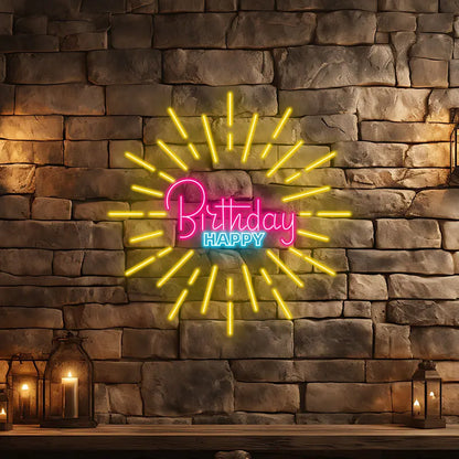 Birthday Glow Sign – Add a festive touch to any celebration with this bright "Happy Birthday" sign, ideal for birthday moments