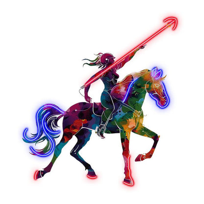 Sagittarius Neon signs Light - Adventurous LED Zodiac Sign Decor for Home, Perfect Gift for Sagittarius Enthusiasts, Free-Spirited Wall Art