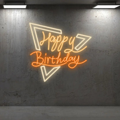 Vibrant Birthday Glow Light, Elevate your birthday décor with this eye-catching neon sign that adds a festive touch to any space
