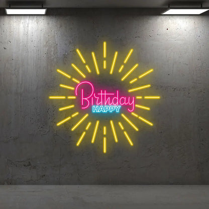 Birthday Glow Sign – Add a festive touch to any celebration with this bright "Happy Birthday" sign, ideal for birthday moments