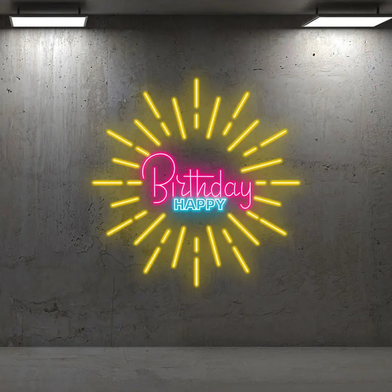 Birthday Glow Sign – Add a festive touch to any celebration with this bright "Happy Birthday" sign, ideal for birthday moments