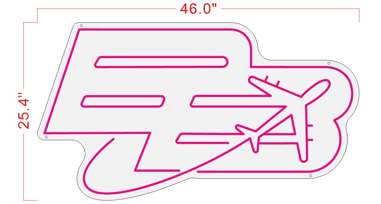 BB plane neon sign-1