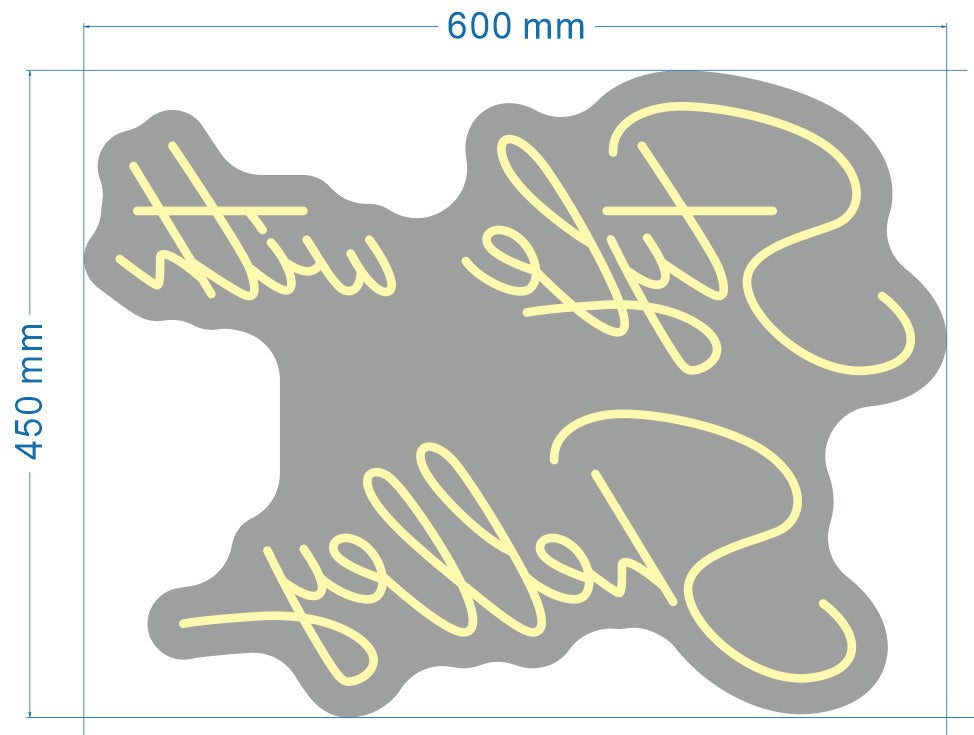 Reverse neon sign
