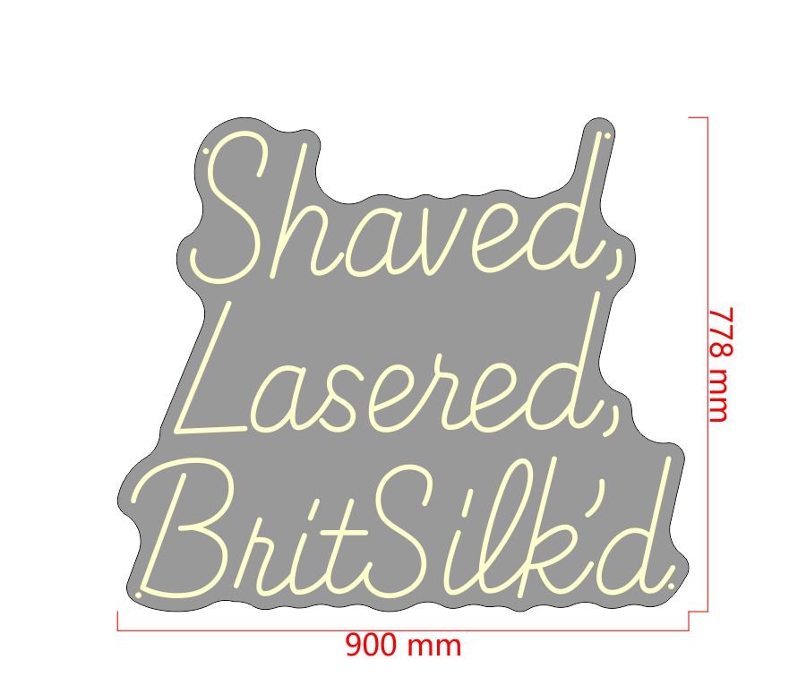 Shaved neon sign