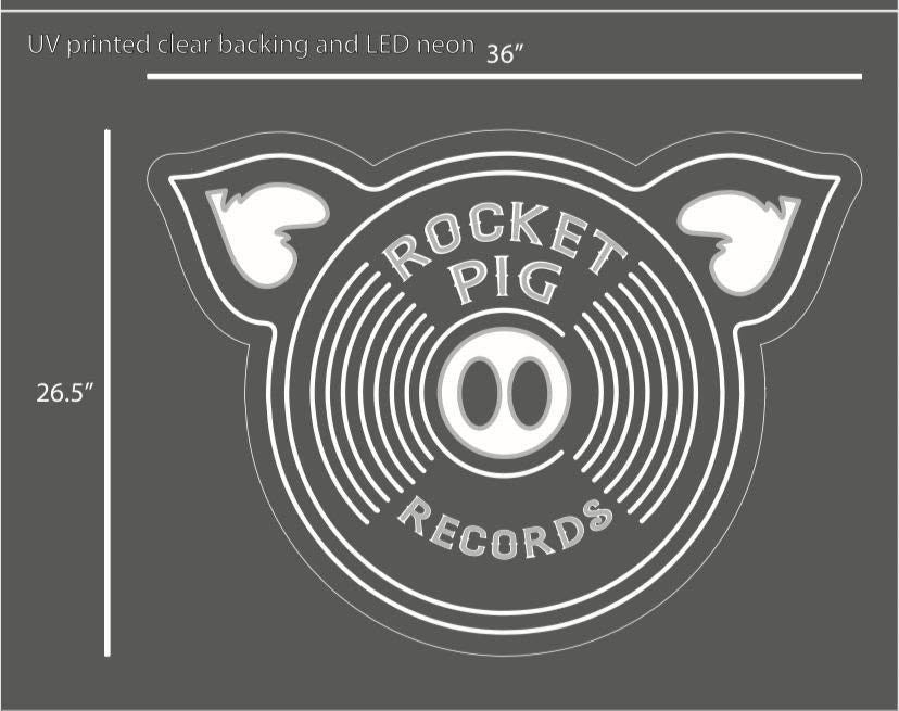 ROCKET PIG NEON SIGN
