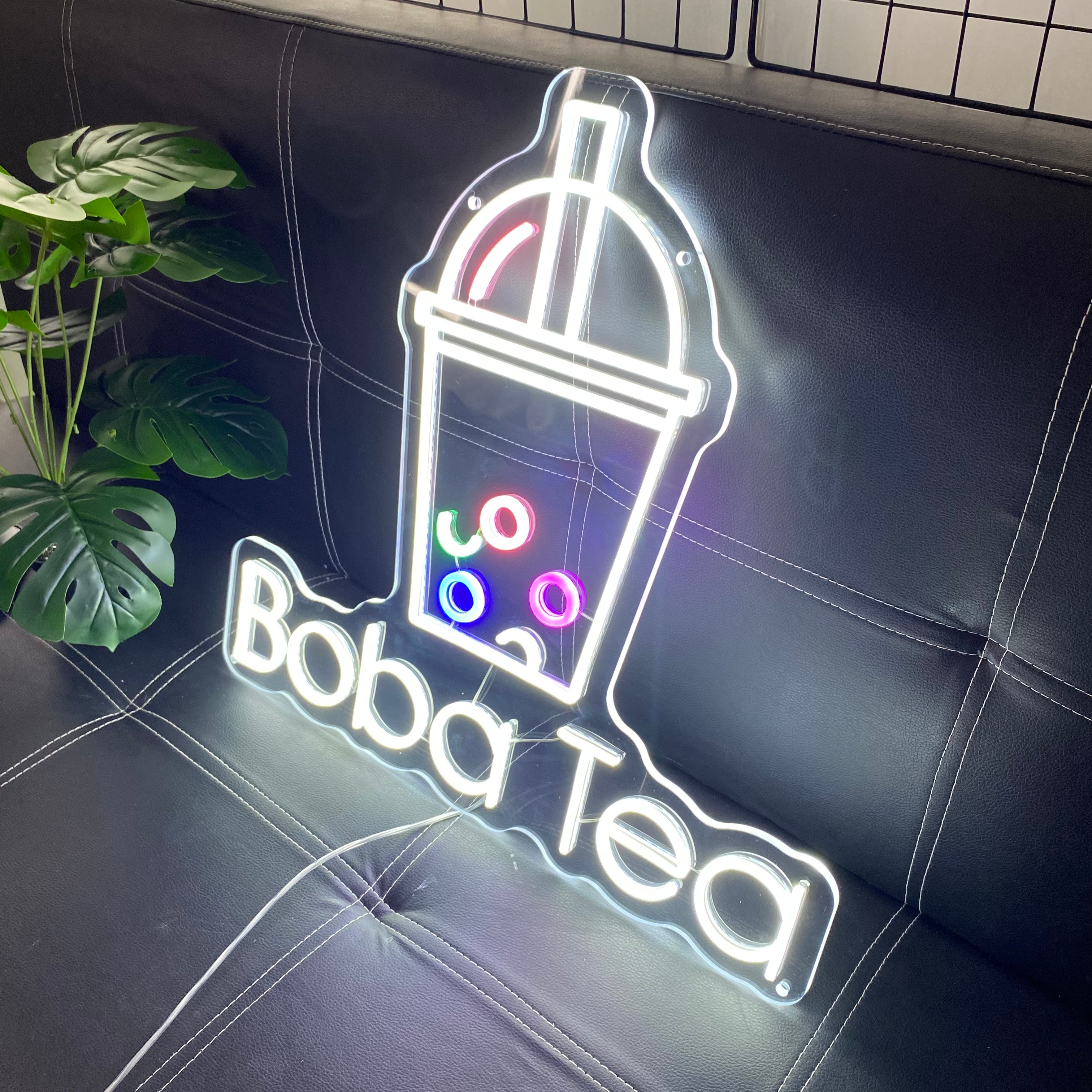Bubble Tea Inspired Neon Sign for Cafes and Tea Shops A Favorite Choice for Boba Lovers Trend Seekers and Teen Crowds