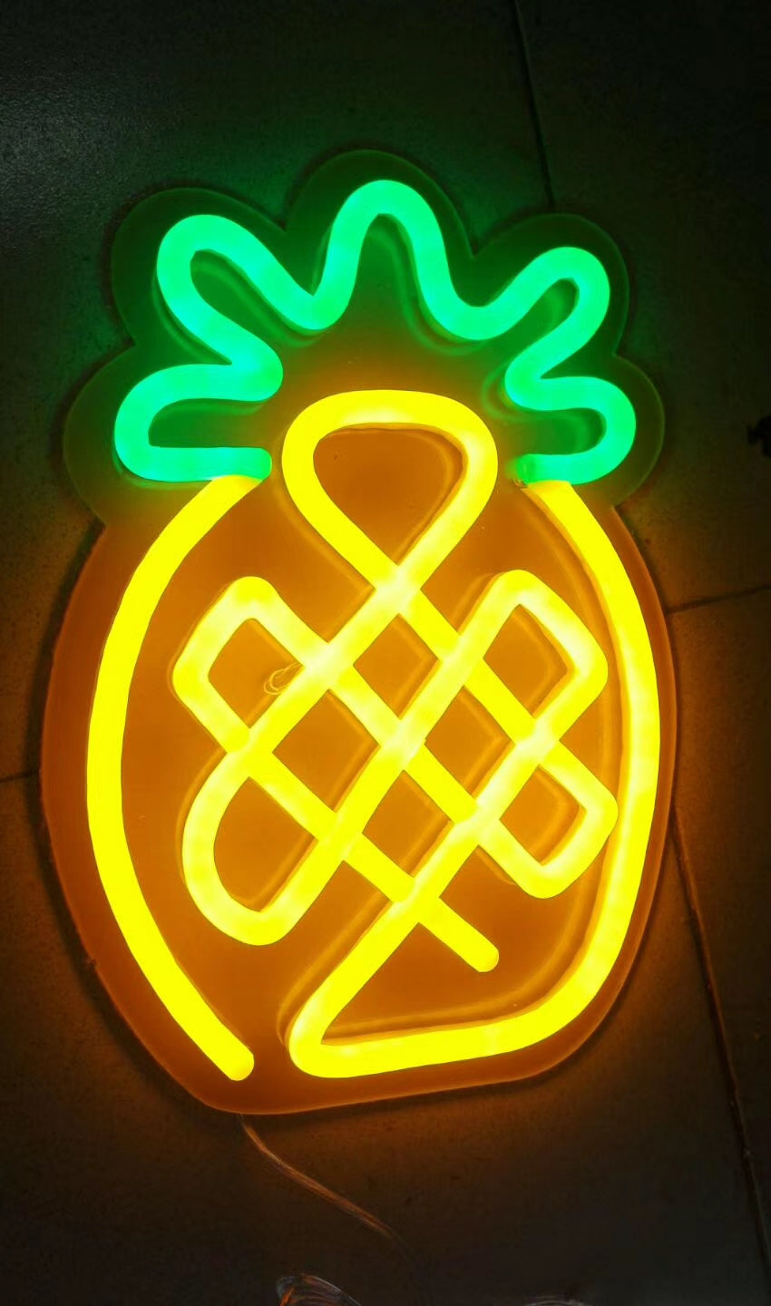 Pineapple neon Sign, Restaurant RoomDecor wall Neon Sign, Bar Club Decor,kitchen children's Room Decoration Wall Decoration